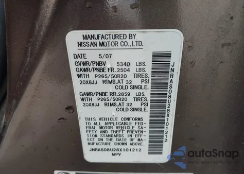 2008 Infiniti Fx35 from USA, damaged, VIN JNRAS08U28X101212